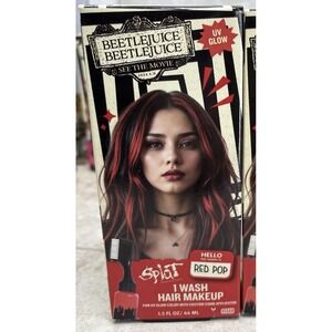 4 Pack Splat Halloween Green Pink Red Silver Temporary Hair Color Dye Hair
